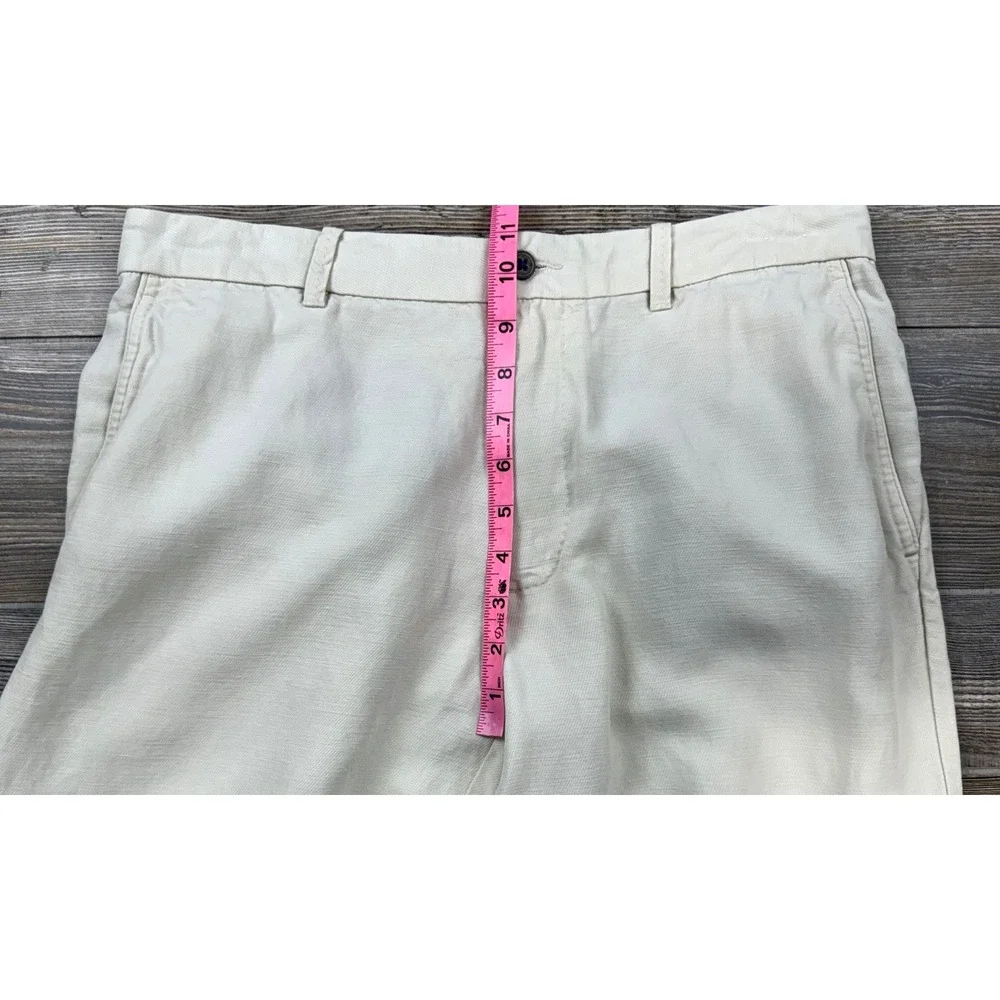 Tommy Bahama Linen/Lyocell Pants 35x32 FITS 35/31 Beige Relaxed Fit Beach Casual
